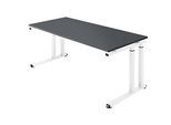 Schäfer Shop Select Schreibtisch SET UP, C-Fussgestell, 1800x800, graphit/weiss