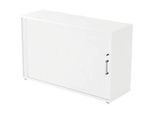 Querrollladenschrank TARVIS, 2 Ordnerhöhen, B 1200 x T 400 x H 825 mm, abschliess- & stapelbar, weiss/weiss