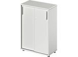 Schäfer Shop Pure Schiebetürenschrank Proplana, 3 Ordnerhöhen, Breite 800 mm, Höhe 1160 mm, lichtgrau