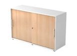 Schiebetürenschrank, 2 OH, B 1200 x T 400 x H 748 mm, Eiche-Dekor