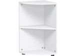 Eckabschlussregal PALENQUE, 2 OH, B 400 x T 400 x H 752 mm, weiss