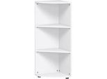 Eckabschlussregal PALENQUE, 3 OH, B 400 x T 400 x H 1104 mm, weiss