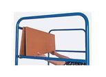 Etagenwagen, Stahl/MDF-Platte, Enzianblau/Buche-Dekor, 4 Etagen, 975 x 700 mm, EasySTOP, bis 500 kg