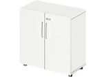 Schäfer Shop Select Schrank LOGIN, 2 Ordnerhöhen, B 800 x T 420 x H 788 mm, weiss/weiss
