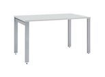 Schäfer Shop Select Schreibtisch LOGIN, 4-Fuss, B 1200 x T 800 x H 740 mm, lichtgrau/weissalu