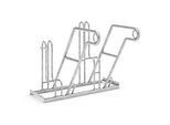 Anlehnparker WSM, 1-seitig, für Reifen bis B 55 mm, B 1000 x T 390 x H 800 mm, Stahl verzinkt, 2 Einstellplätze