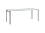 Schäfer Shop Select Schreibtisch LOGIN, 4-Fuss, B 1600 x T 800 x H 740 mm, lichtgrau/weissalu