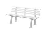 Gartenbank, 3-Sitzer, L 1500 mm, weiss