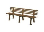 Gartenbank, 4-Sitzer, L 2000 mm, braun