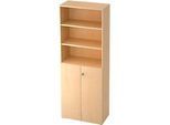 Regalschrank TOPAS LINE, 3 OH Regal/3 OH Türen, Ahorn/Ahorn