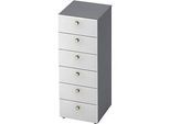 Schubladenschrank TOPAS LINE, 3 OH, B 400 mm, graphit/weiss