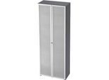 Glastürenschrank TOPAS LINE, 6 Ordnerhöhen, B 800 mm, graphit