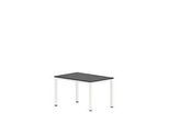 Schreibtisch NEVADA, 4-Fuss, Rechteck, Quadratrohr, B 1200 x T 800 x H 740 mm, dunkelgrau/weiss