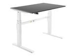 Schäfer Shop Select Schreibtisch, elektrisch höhenverstellbar, Rechteck, C-Fuss, B 1200 x T 800 x H 725-1185 mm, graphit/weiss