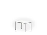 Schreibtisch NEVADA, 4-Fuss, Rechteck, Rundrohr, B 1200 x T 800 x H 740 mm, weiss/alusilber