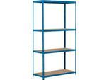 Weitspann-Steckregal, Komplettregal 1,5 m, incl. 4 Böden, 800mm Tief, 2800x1500x800 mm