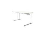 Schreibtisch Toledo, höhenverstellbar, Rechteck, C-Fuss-Gestell, Breite 1200 mm, weiss