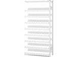 Weinflaschenregal, Anbaufeld, Stecksystem, 8 Einsätze, H 2000 x B 1000 x T 300 mm
