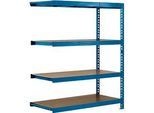 Anbaufeld, Weitspann-Steckregal, 4 Böden, H 2400 x B 1525 x T 800 mm