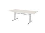 Besprechungstisch Toledo, bis 6 Personen, Rechteck-Form, T-Fuss, B 2000 x T 1000 x H 720 mm, weiss