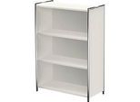 Regal Toledo, mit Sichtrückwand, B 800 x T 380 x H 1150 mm, weiss, 3 OH