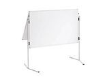 Franken Moderationstafel ECO, 1200 x 750/1500 mm, klappbar, beidseitig, mit Rollen, weiss/Karton