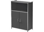Kombischrank Toledo, mit Sichtrückwand, abschliessbar, 3 OH, 1 Fach, B 800 x T 380 mm, anthrazit