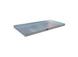 Kleingebindewanne Bauer KGW 4, Volumen 30 l, bis 150 kg, ohne Lochblechrost, B 1390 x T 600 x H 60 mm, Stahl verzinkt