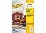 AVERY® Zweckform Klebeetiketten, blanko, 60 x 59,5 mm, 120 Stück, Blumenform, für alle Drucker