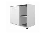 Schäfer Shop Select Sideboard, mit Drehtür, abschliessbar, Spanplatte, B 800 x T 420 x H 663 mm, links anstellbar, weiss