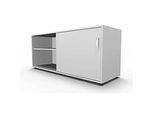 Schäfer Shop Select Sideboard, mit Schiebetür, abschliessbar, Spanplatte, B 1600 x T 500 x H 663 mm, rechts anstellbar, lichtgrau