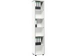 Schäfer Shop Select Regal MOXXO IQ, Holz, 6 Fächer, 6 OH, B 401 x T 362 x H 2168 mm, weiss