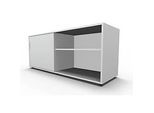 Schäfer Shop Select Sideboard, mit Schiebetür, abschliessbar, Spanplatte, B 1600 x T 500 x H 663 mm, links anstellbar, lichtgrau
