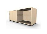 Schäfer Shop Select Sideboard, mit Schiebetür, abschliessbar, Spanplatte, B 1600 x T 500 x H 663 mm, links anstellbar, Ahorn