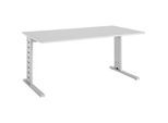 Schäfer Shop Select Schreibtisch Moxxo IQ, Rechteck, C-Fuss, B 1800 x T 800 x H 735 mm, lichtgrau