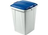 Wertstoff-Sammelbehälter, 90 l, mit Deckel, blau