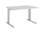 Schäfer Shop Select Schreibtisch Moxxo IQ, Rechteck, C-Fuss, B 1200 x T 800 x H 735 mm, lichtgrau