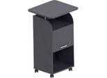 Rollcontainer BEXXSTAR, 2 Böden, 1 abschliessbares Fach mit Griff, Top-Platte, Lenkrollen, B 700 x T 630 x H 1130 mm, Holz, schwarz