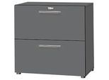 Schäfer Shop Select HR-Schrank Start Off, 2 OH, abschliessbar, B 800 x T 420 x H 744 mm, Holz, graphit/graphit