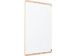 Whiteboard Rocada Natural Skinboard, magn.haftend, Hoch/Quer, Ablageschale, Stahl auf Holz, B 1000 x H 1500 mm