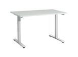 Schäfer Shop Select Schreibtisch Start Off, T-Fuss, Rechteck, Stahl/Holz, B 1200 x T 800 x H 735 mm, lichtgrau