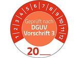 Avery Zweckform Prüfplaketten nach DGUV 3 Jahreszahl 20xx, Ø 30 mm, PVC-Folie auf Papier, rot