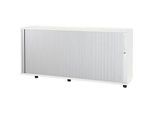 Schäfer Shop Select Anstellquerrollladenschrank, aus Holz, 2 Fachböden, B 1600 mm x T 421 x H 750 mm, weiss