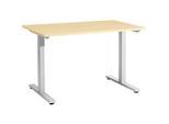 Schäfer Shop Select Schreibtisch Start Off, T-Fuss, Rechteck, Stahl/Holz, B 1200 x T 800 x H 735 mm, ahorn