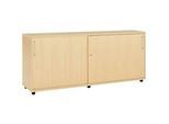 Schäfer Shop Select Anstellschiebetürenschrank, aus Holz, 2 Fachböden, B 1600 mm x T 421 x H 750 mm, Ahorn
