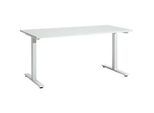 Schäfer Shop Select Schreibtisch Start Off, T-Fuss, Rechteck, Stahl/Holz, B 1600 x T 800 x H 735 mm, lichtgrau