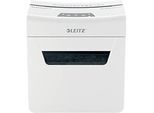Leitz IQ 3M Protect Premium Aktenvernichter P5, Mikroschnitt 2 x 15 mm, 10 l, 3 Blatt Schnittleistung, Anti-Papierstau-Technologie, weiss