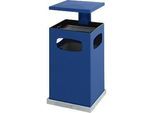 Ascher-Papierkorb mit abnehmbarem Dach, 70 Liter, blau