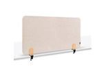 Legamaster Akustik-Tischtrennwand Elements, PET-Kern, Stoffoberfläche pinnbar, inkl. 2 Tischklemmen, B 800 x H 600 x T 21 mm, soft beige