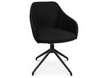 Konferenzsessel Topstar Sitness Life 2.1, dreh-/sitzhöhenverstellbar, Armlehnen, B 350-480 x T 460 x H 460-490 mm, 4-Fussgestell, Alu schwarz-matt & Stoff, schwarz